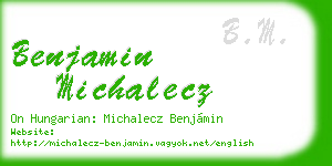 benjamin michalecz business card